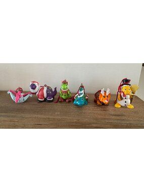 vintage House Of Lloyd 1993 Christmas Dinosaur Ornament Set Of 6